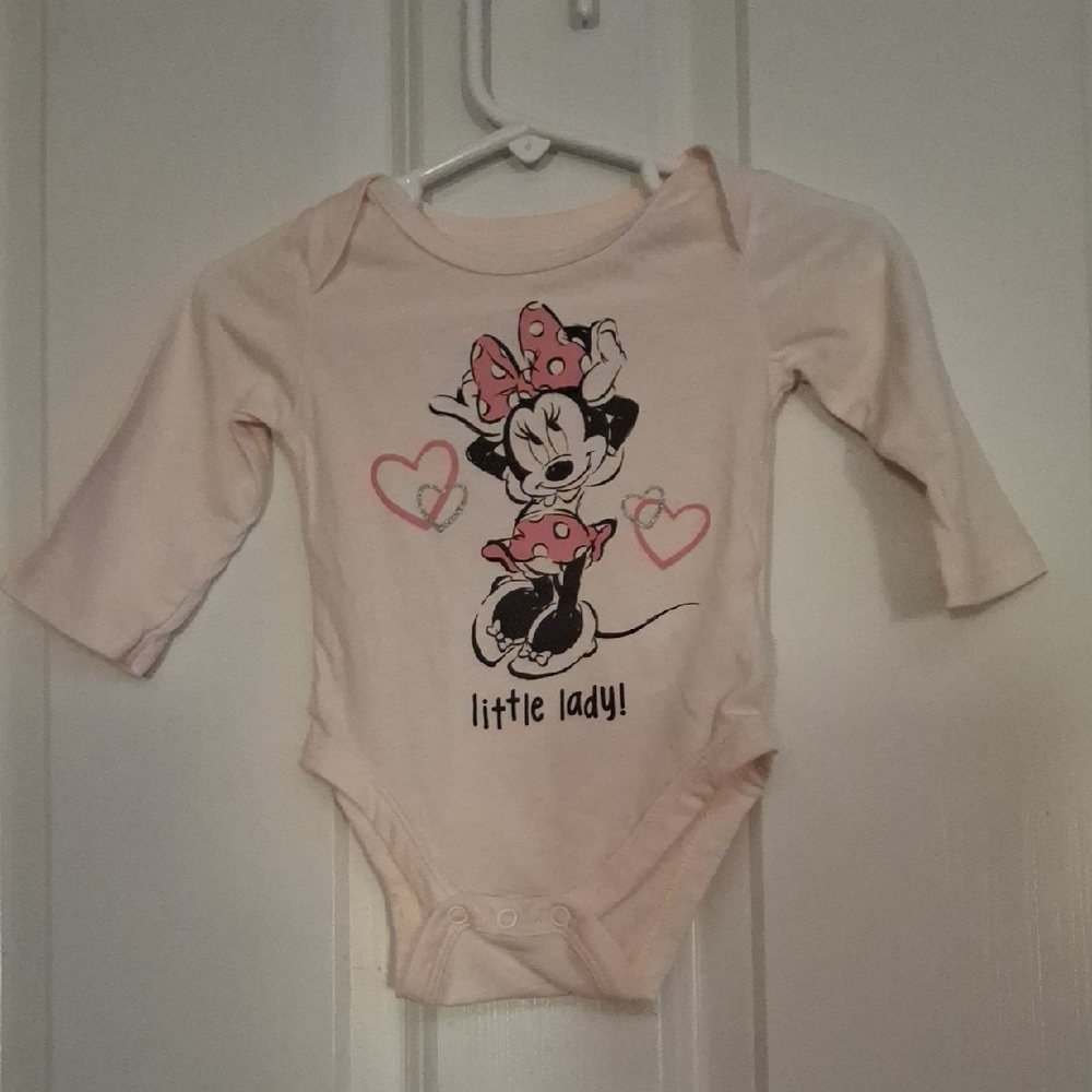 Disney Minnie Mouse Light Pink Bodysuit